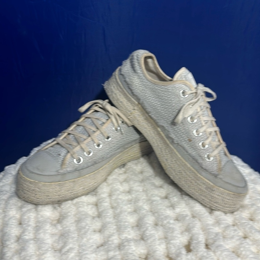 Converse Chuck Taylor Womens Low Top Platform Sneakers Mint Green Off White S 7